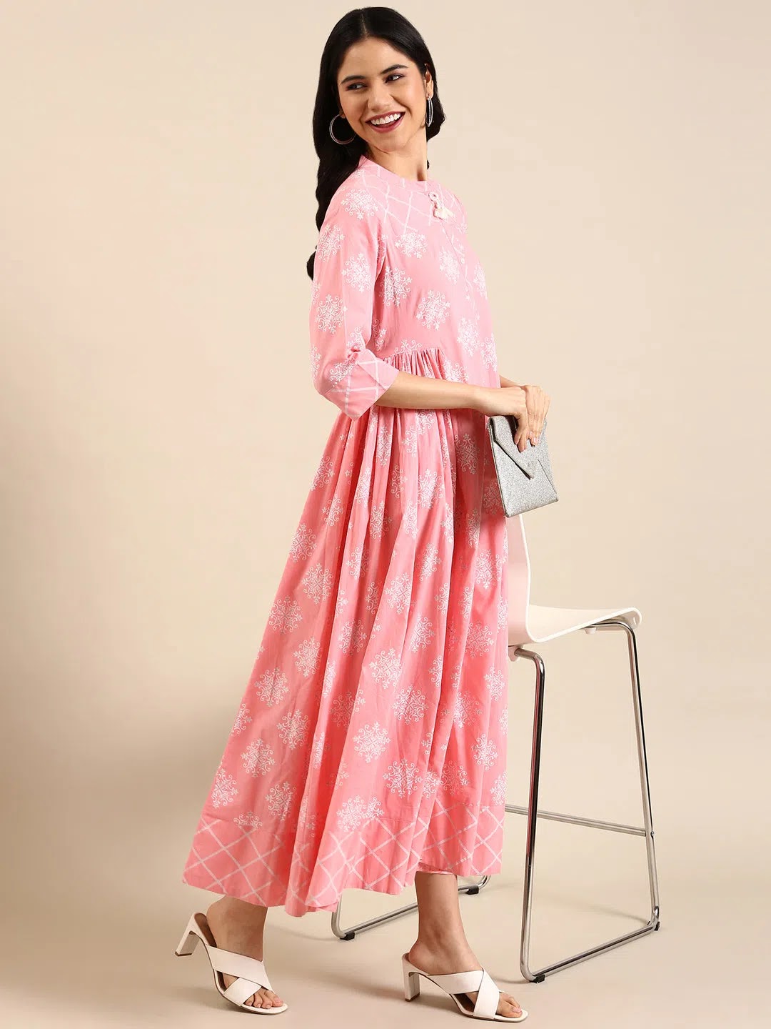 Solid Pink A-Line Kurta: Shop Stylish Indian Kurtas Online