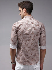 Men Brown Printed Casual Shirt-PARKERPRINT-1561-Brown