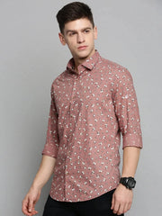 Men Purple Printed Casual Shirt-BENTONPRINT-4035-Mauve