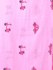 Shocking Pink Cotton Saree With Zari Borders-MA66BCT43830042