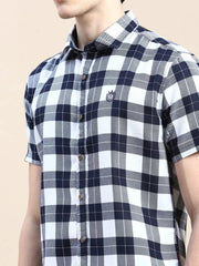Men White Checked Casual Shirt-WILLACHECKS-98-White