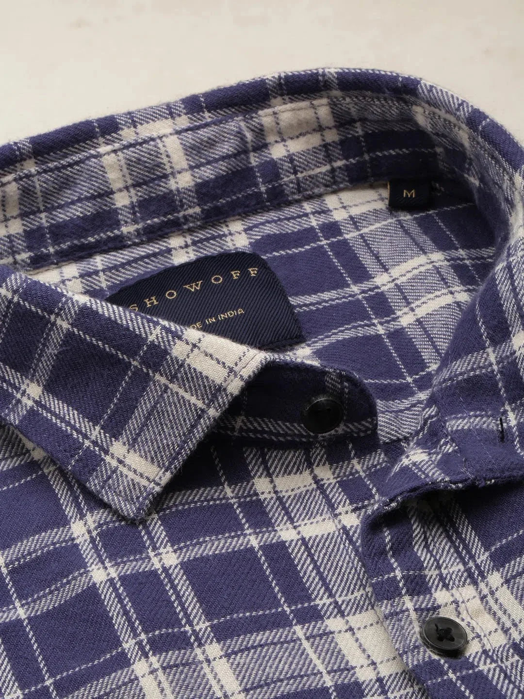 Mens Blue Checked Shirt | DesiQlo Cotton Casual Shirts