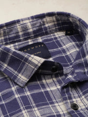 Men Blue Checked Casual Shirt-DALTONCHECKS-4081-Blue