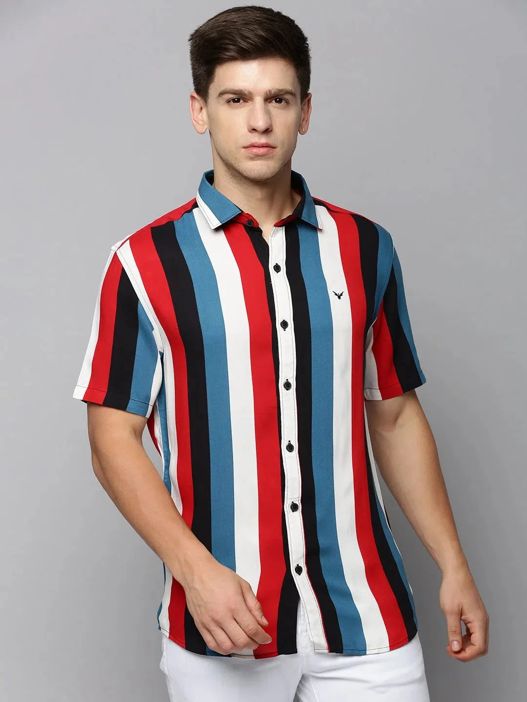 Multi Color Block Mens Shirt | Cotton Casual Shirt DesiQlo