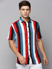 Men Multi Colourblock Casual Shirt-AARYASTRIPE-4826-Multi