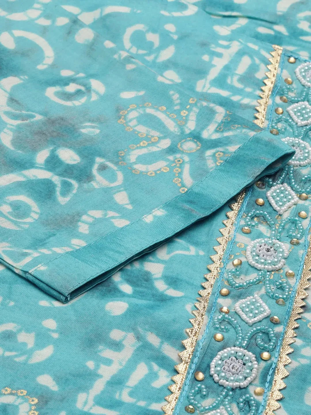 Turquoise Printed Kurta Set | Women's Designer Kurta Sets