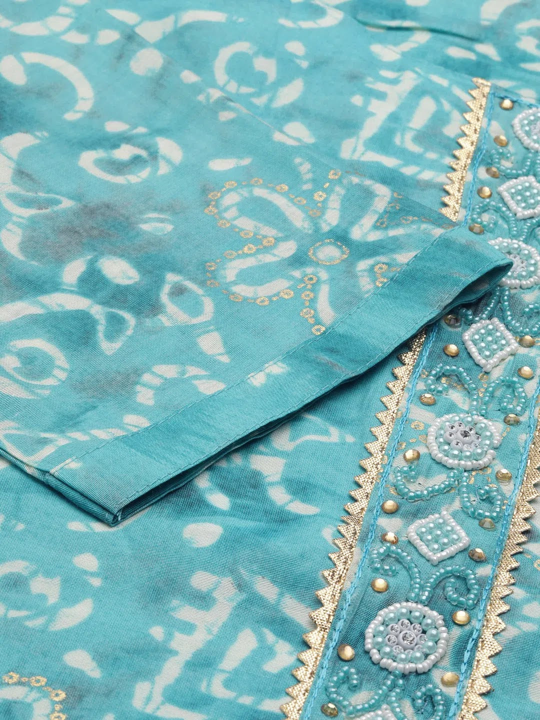 Turquoise Printed Kurta Set | Women's Designer Kurta Sets