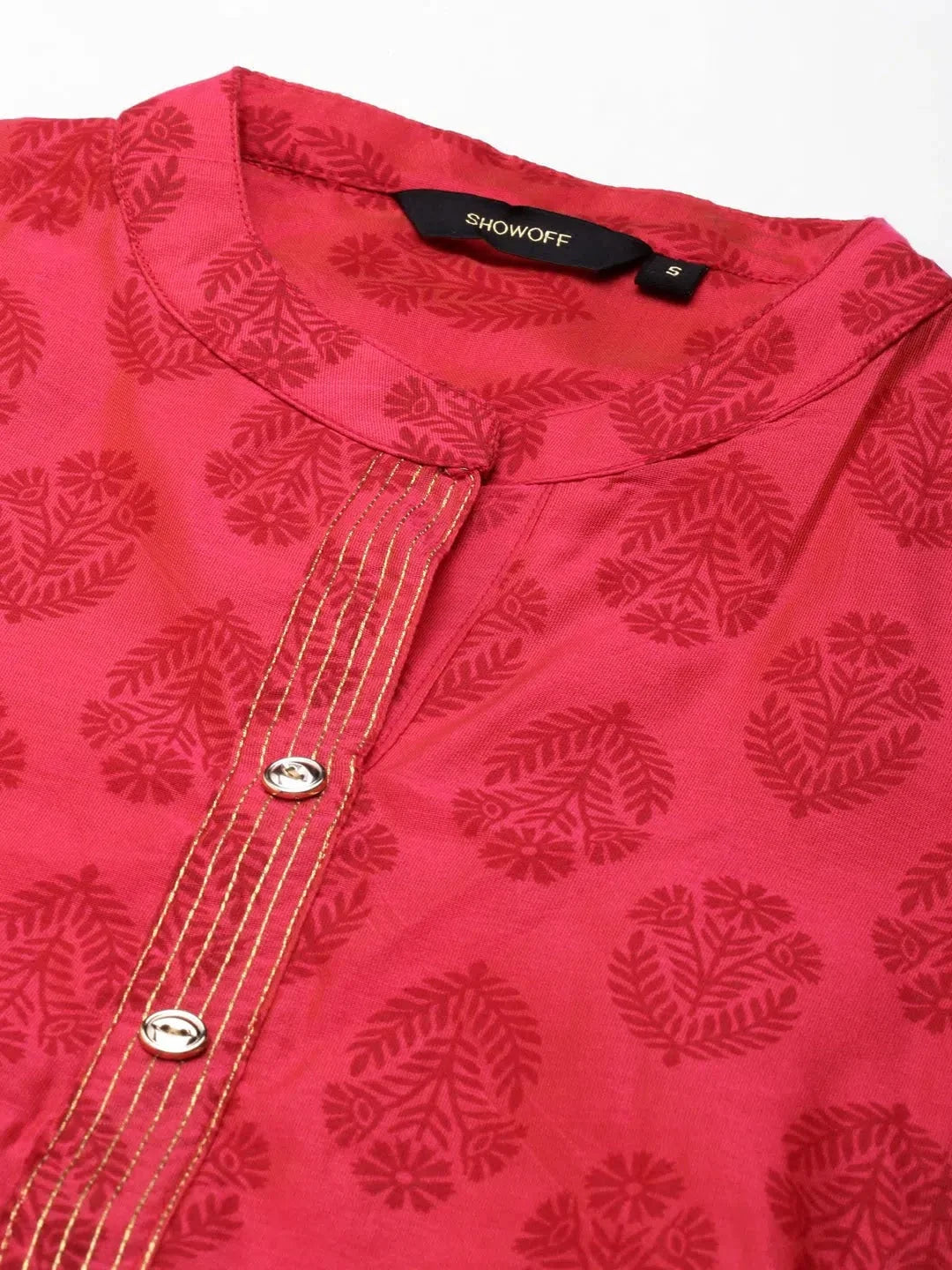 Pink Printed Indian Kurta for Women | Cotton A-Line Kurtis