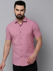 Men Mauve Printed Casual Shirt-AMEOPRINT-5263-Mauve