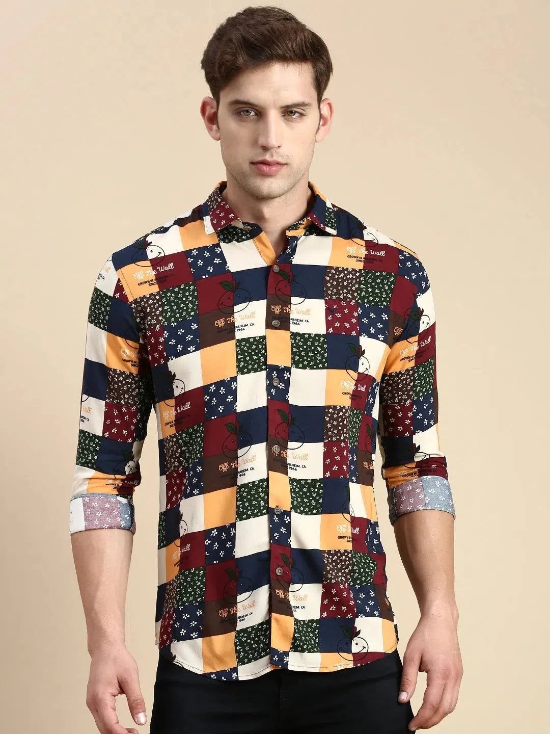 Multi Printed Mens Shirt - Casual Cotton Shirt | DesiQlo