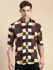 Men Multi Printed Casual Shirt-GURJANPRINT-5415-Multi