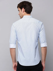 Men Blue Printed Casual Shirt-TKTPRINT-124-Blue