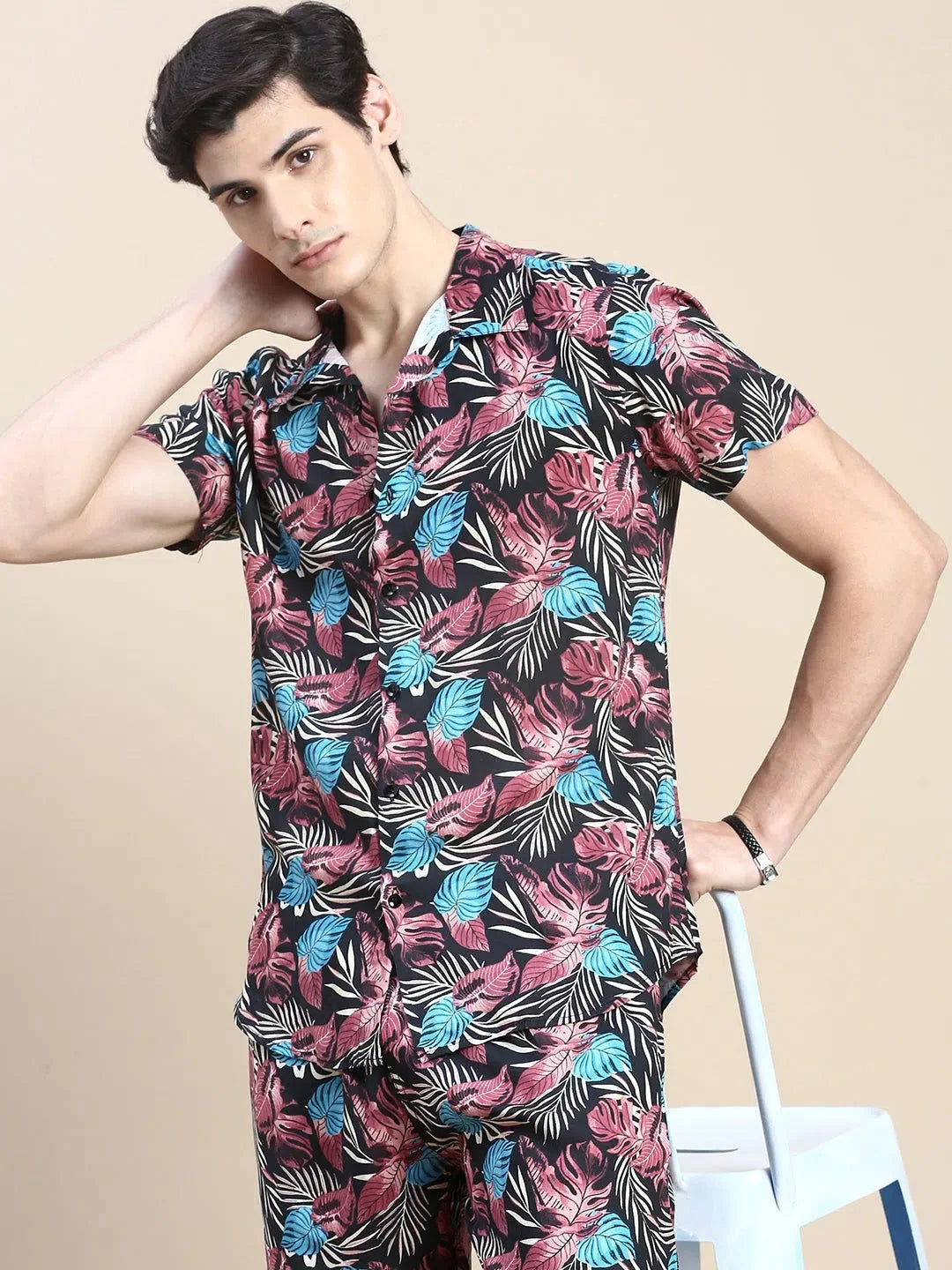 Men Multi Printed Casual Co ord Set-AM-91-7-Multi