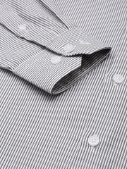 Men White Striped Formal Shirt-NEXORITESTRIPES-KP037-White