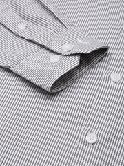 Men White Striped Formal Shirt-NEXORITESTRIPES-KP037-White
