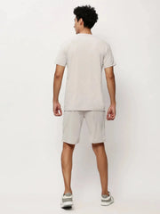 Men Grey Solid Casual Co ords-EX-AA-202-Taupe