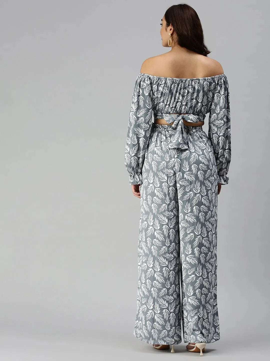 Grey Printed Co Ord Sets Women | Two Piece Sets