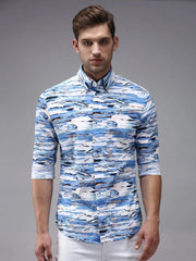Men Multi Printed Casual Shirt-PERRYPRINT-1850-Multi