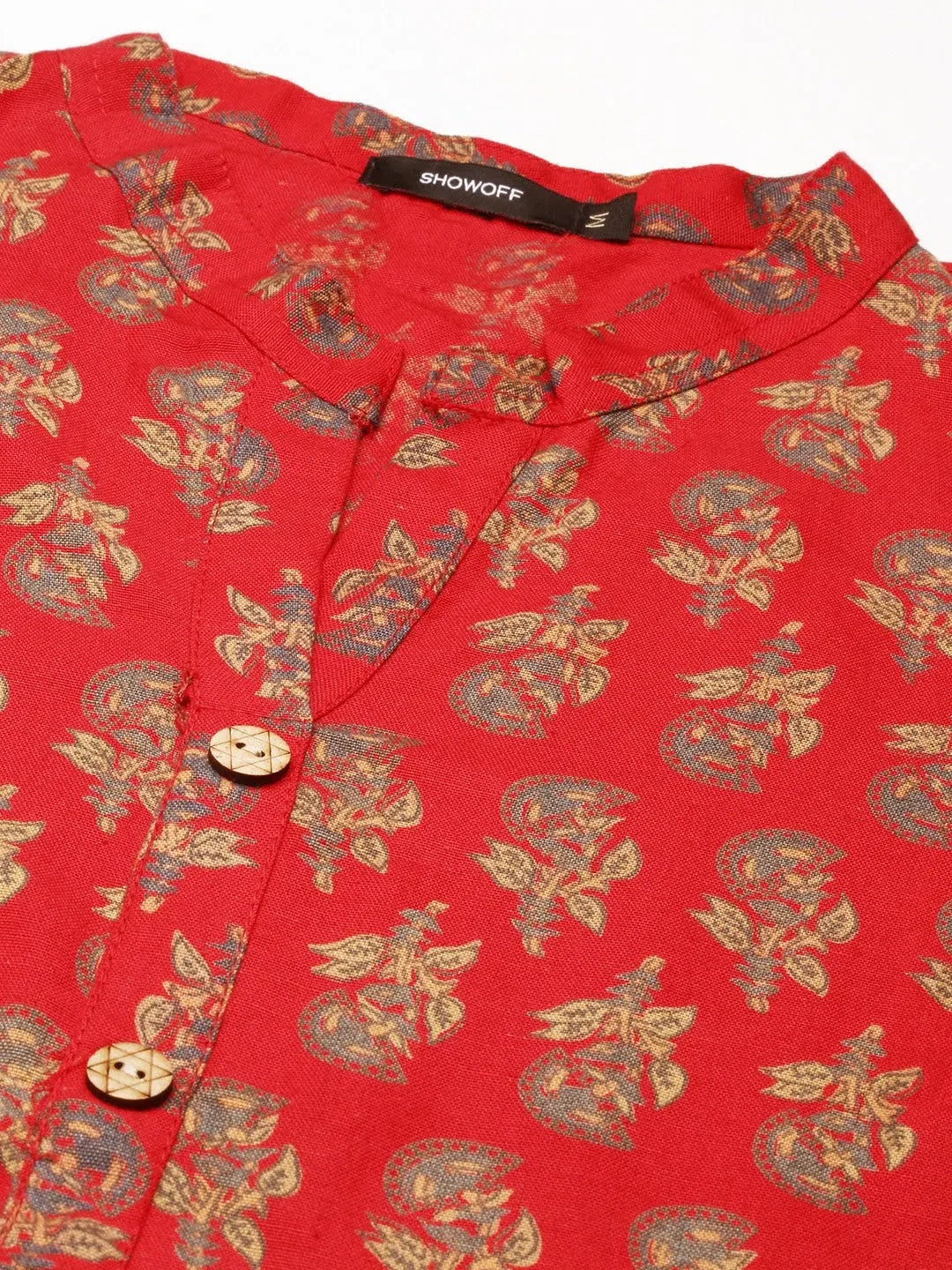 Red Printed Viscose Kurta - Stylish Indian Kurta for Women