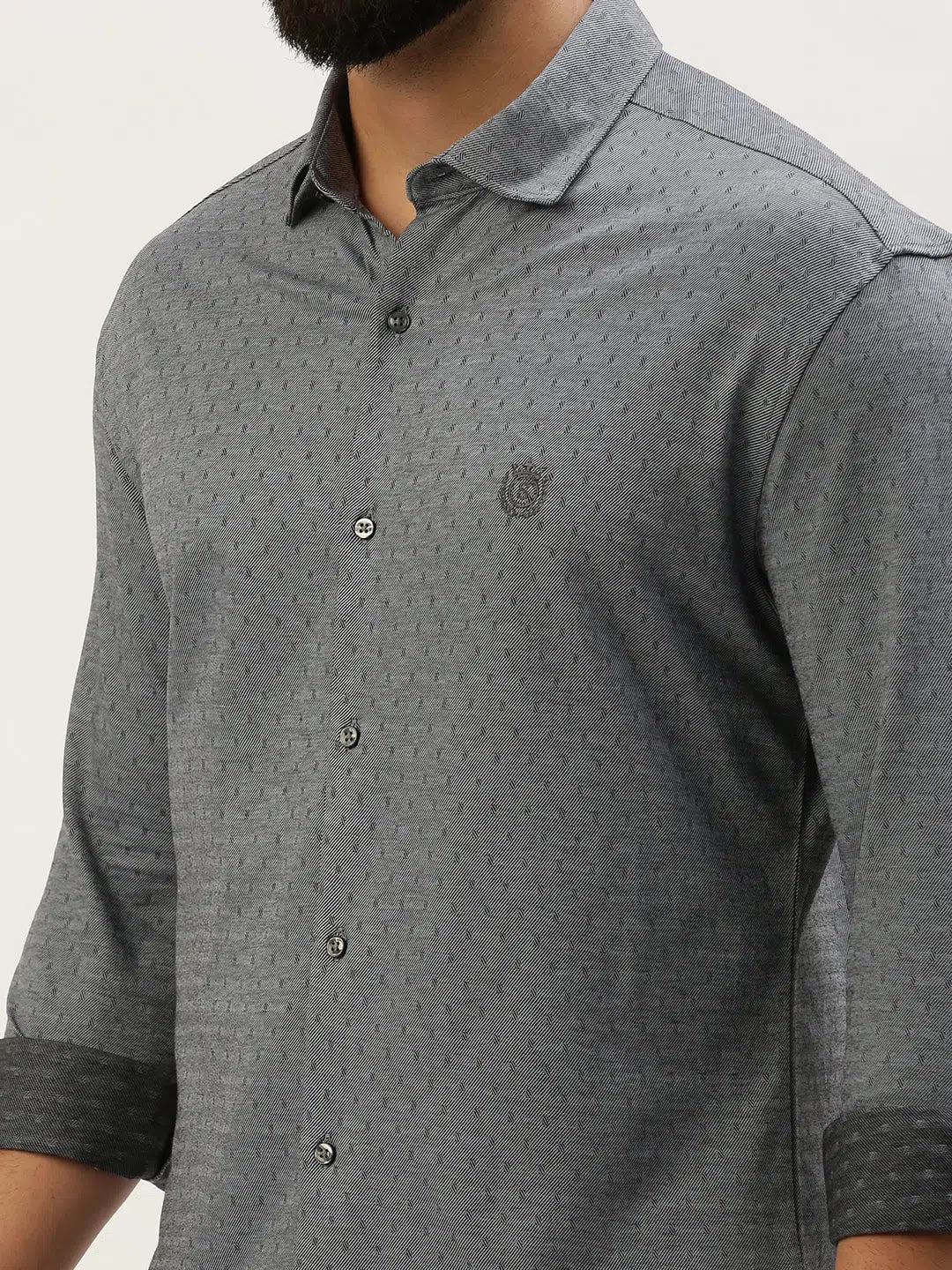 Grey Solid Mens Shirt | Casual Cotton Shirts for Men Online