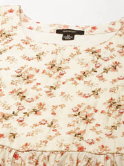 Women's Cream Printed Kurta SetKC-1003-Cream