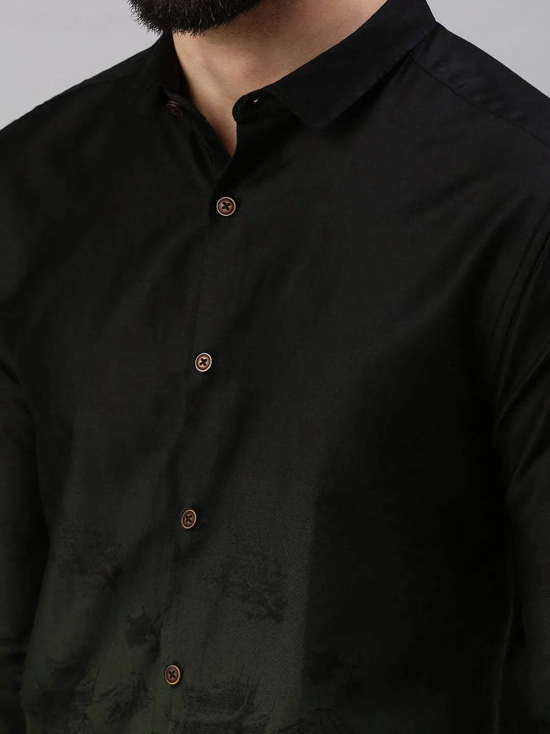 Men's Black Printed Cotton Shirt | Cool Casual Mens Shirt