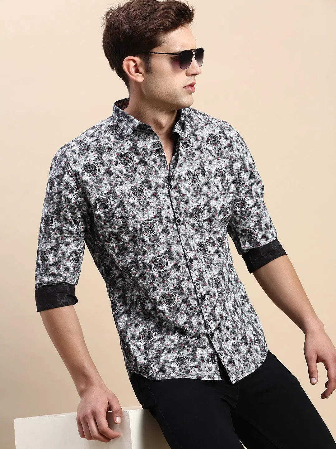 Multi Printed Mens Shirt | Cotton Printed Shirt | DesiQlo