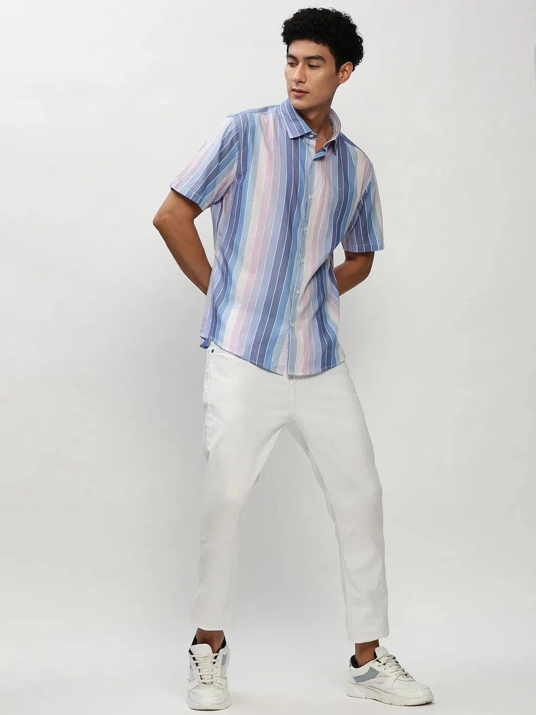 Multi Striped Mens Shirt | Casual Cotton Shirt - DesiQlo