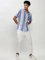 Men Multi Striped Casual Casual Shirts-JOYOSTRIPE-73-Multi