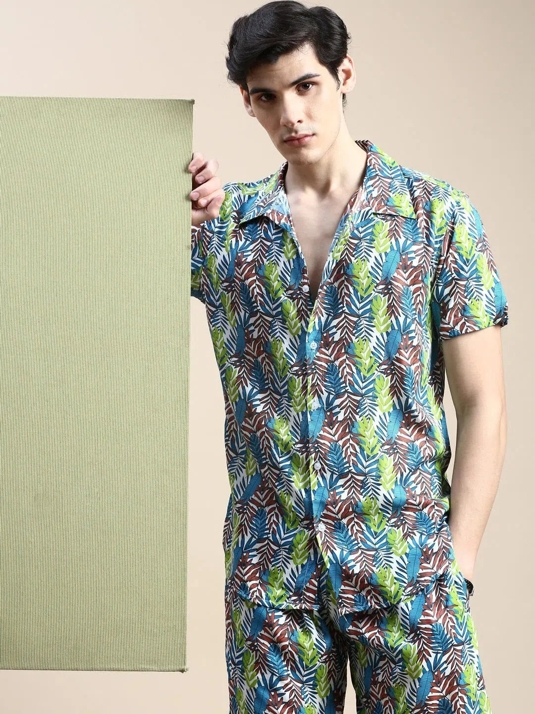 Multi Printed Mens Co Ord Sets - Casual Cotton Two Piece Sets