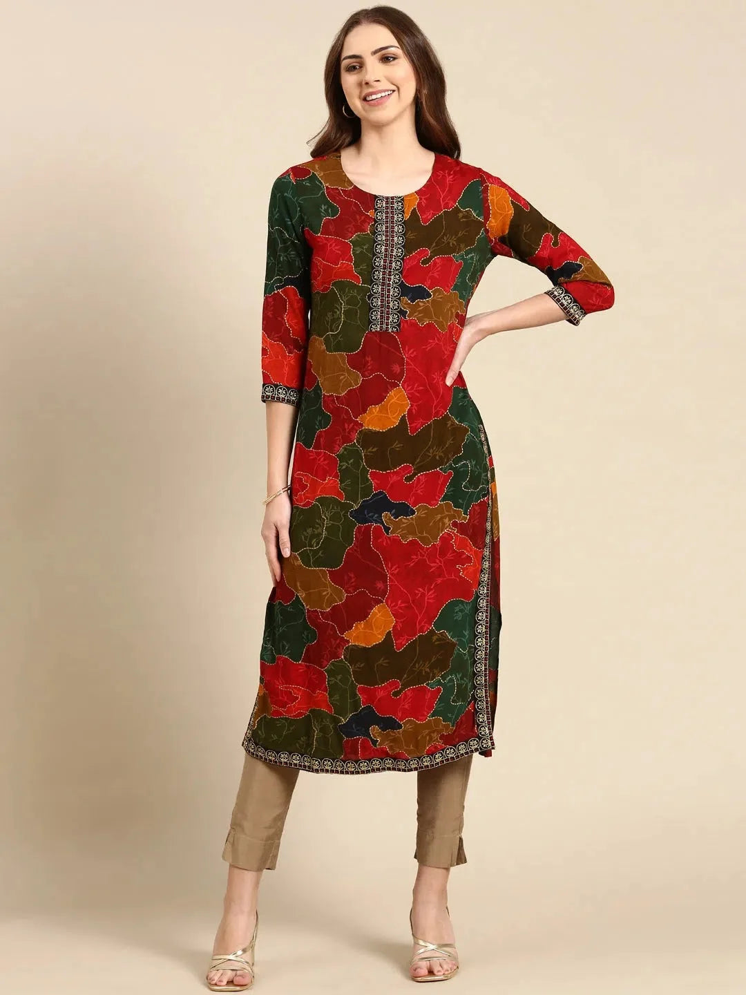 Women's Printed Cotton Kurta - DesiQlo Indian Kurta Ladies