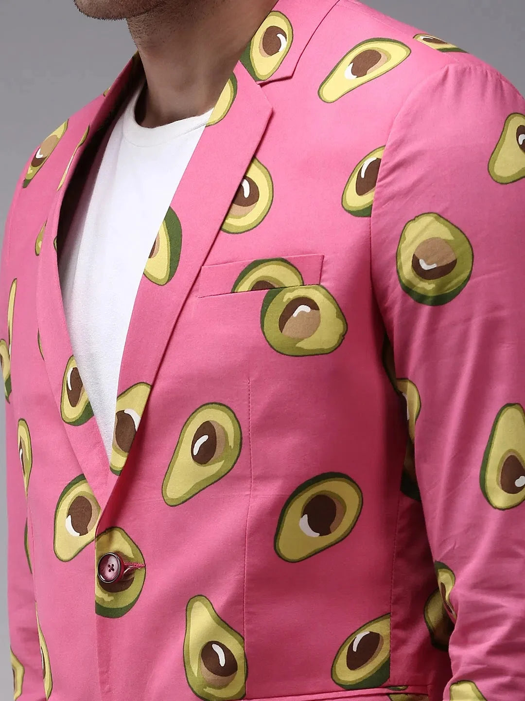 Pink Printed Blazer: Men's Ethnic Wear | DesiQlo Blazers