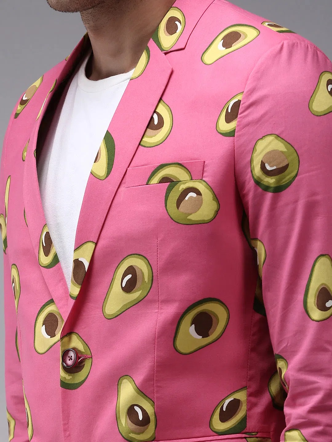 Pink Printed Blazer: Men's Ethnic Wear | DesiQlo Blazers