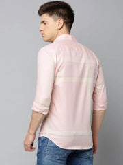 Men Peach Checked Casual Shirt-TAJIMACHECKS-5183-Peach