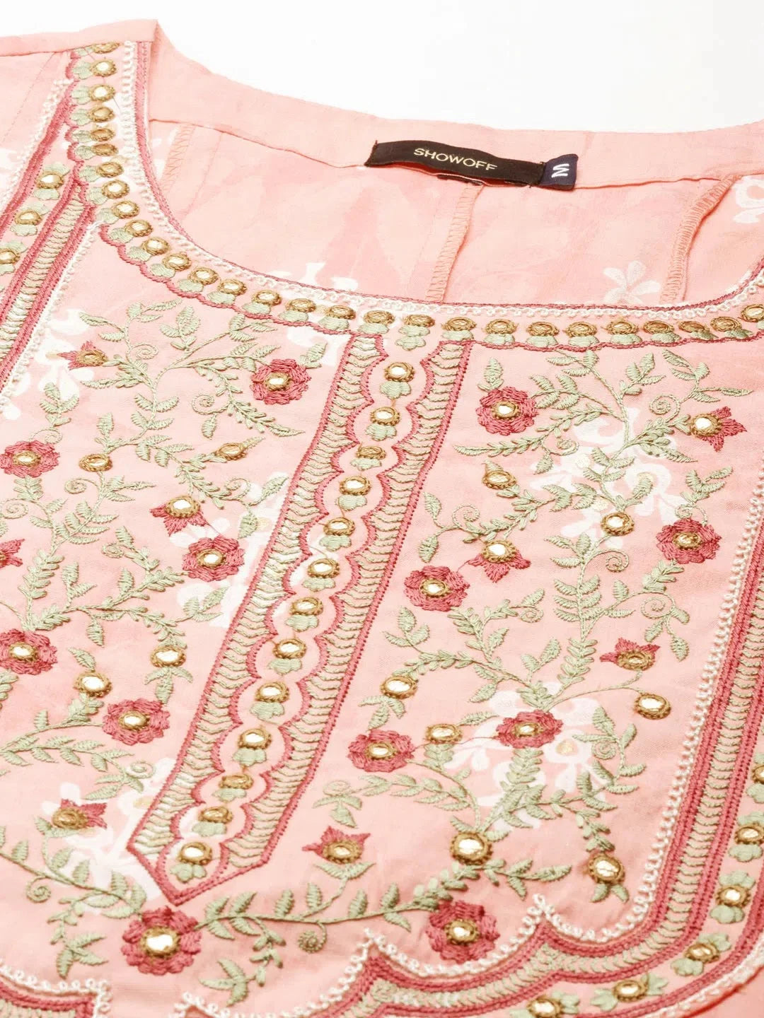 Peach Printed Women's Kurta Set | Ethnic Motifs, Designer Look