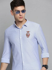 Men Blue Solid Casual Shirt-STYLISHSTRIPE-3492-Blue