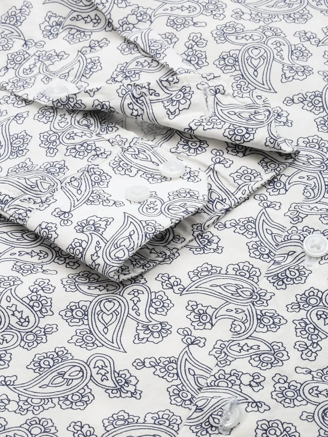 Shop White Printed Mens Shirt | Cotton Casual Shirt - DesiQlo