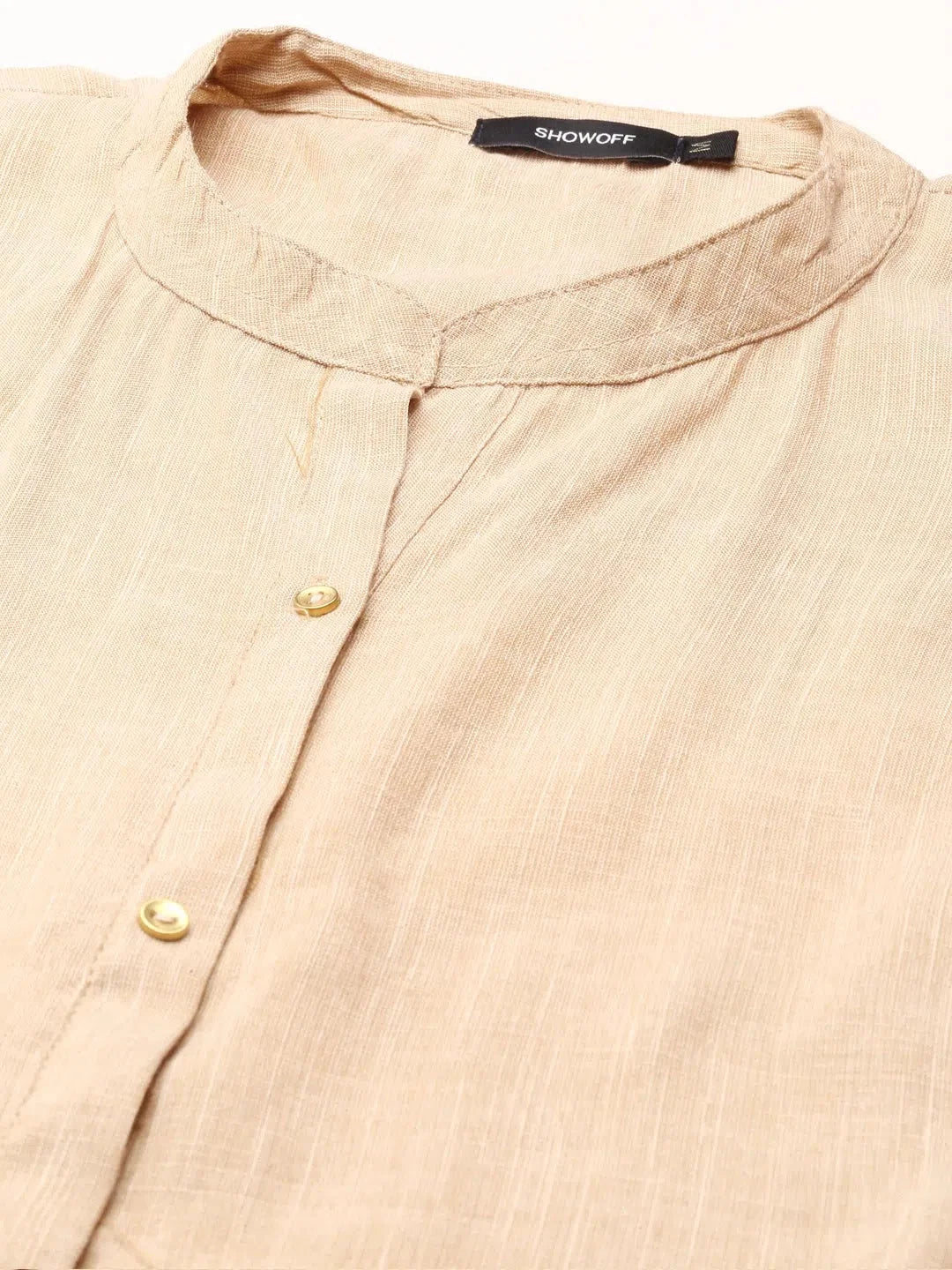 Beige Solid Viscose Kurta | Indian Kurta for Women