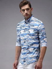 Men Multi Printed Casual Shirt-PERRYPRINT-1850-Multi