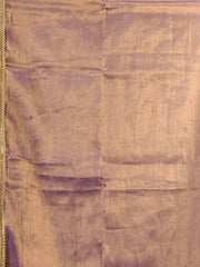Copper Violet Shimmer Tissue Saree With Gota Patti Borders-MA62TIS33990018