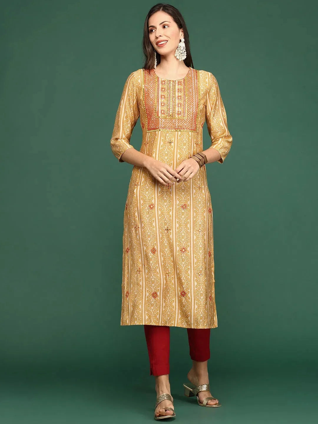 Mustard Solid Kurta for Women | Modern Indian Kurta Design