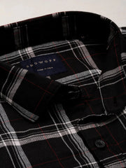 Men Black Checked Casual Shirt-DALTONCHECKS-4079-Black