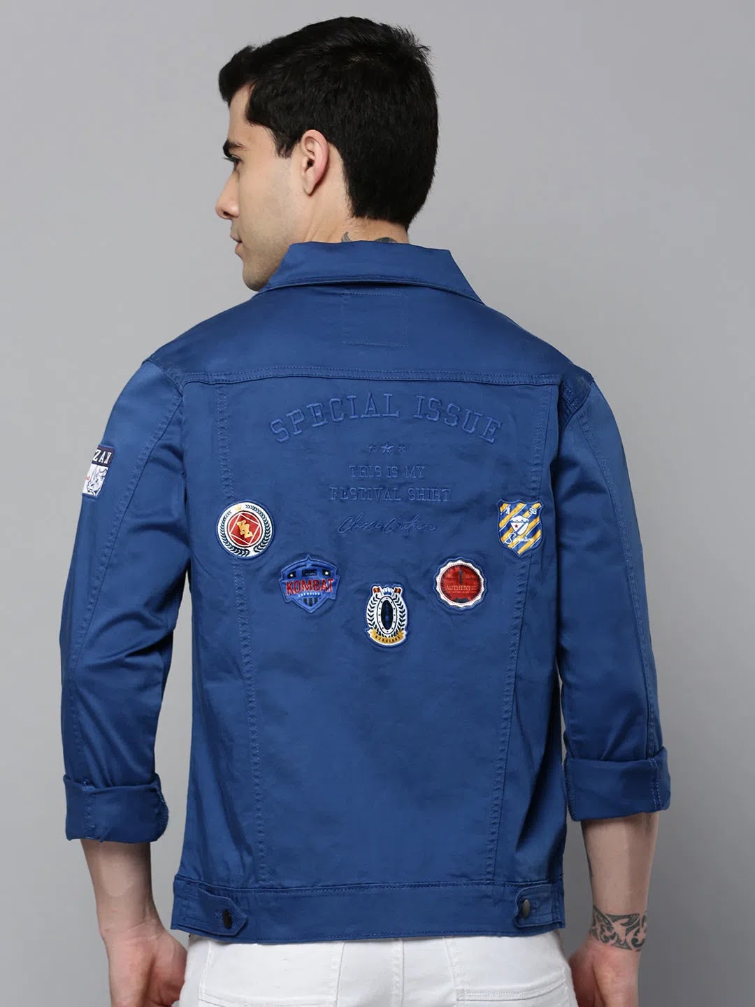 Blue Solid Mens Shirt - Casual Cotton Shirt Collection