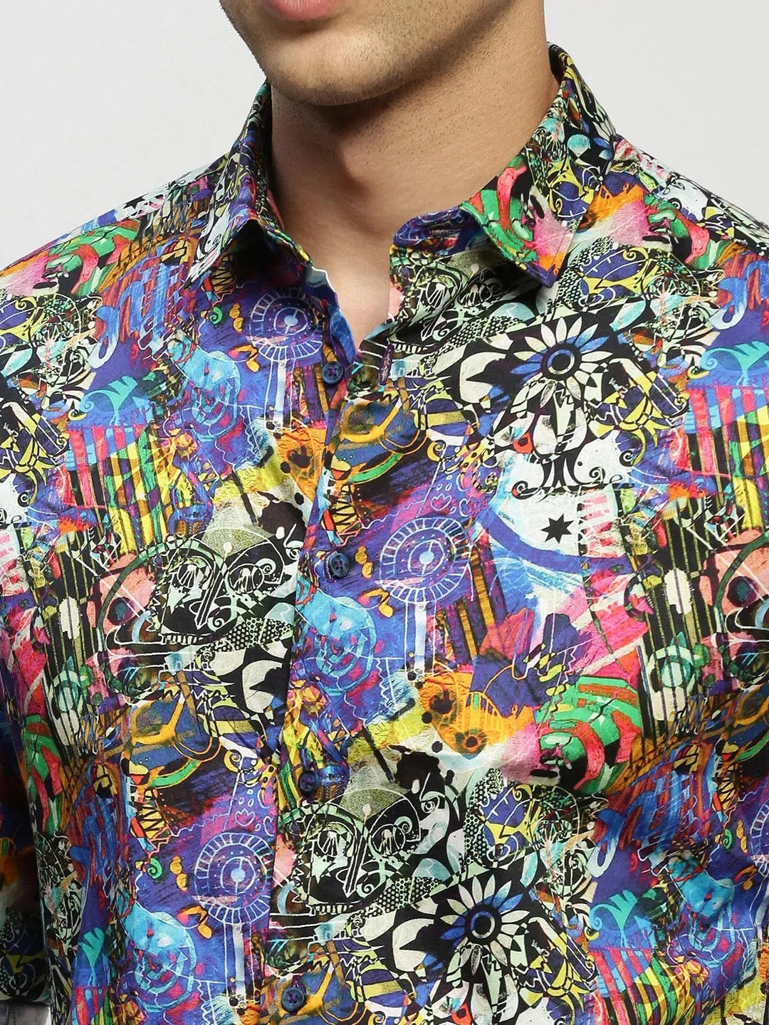 Men's Multi Printed Cotton Shirt | Casual Printed Shirt
