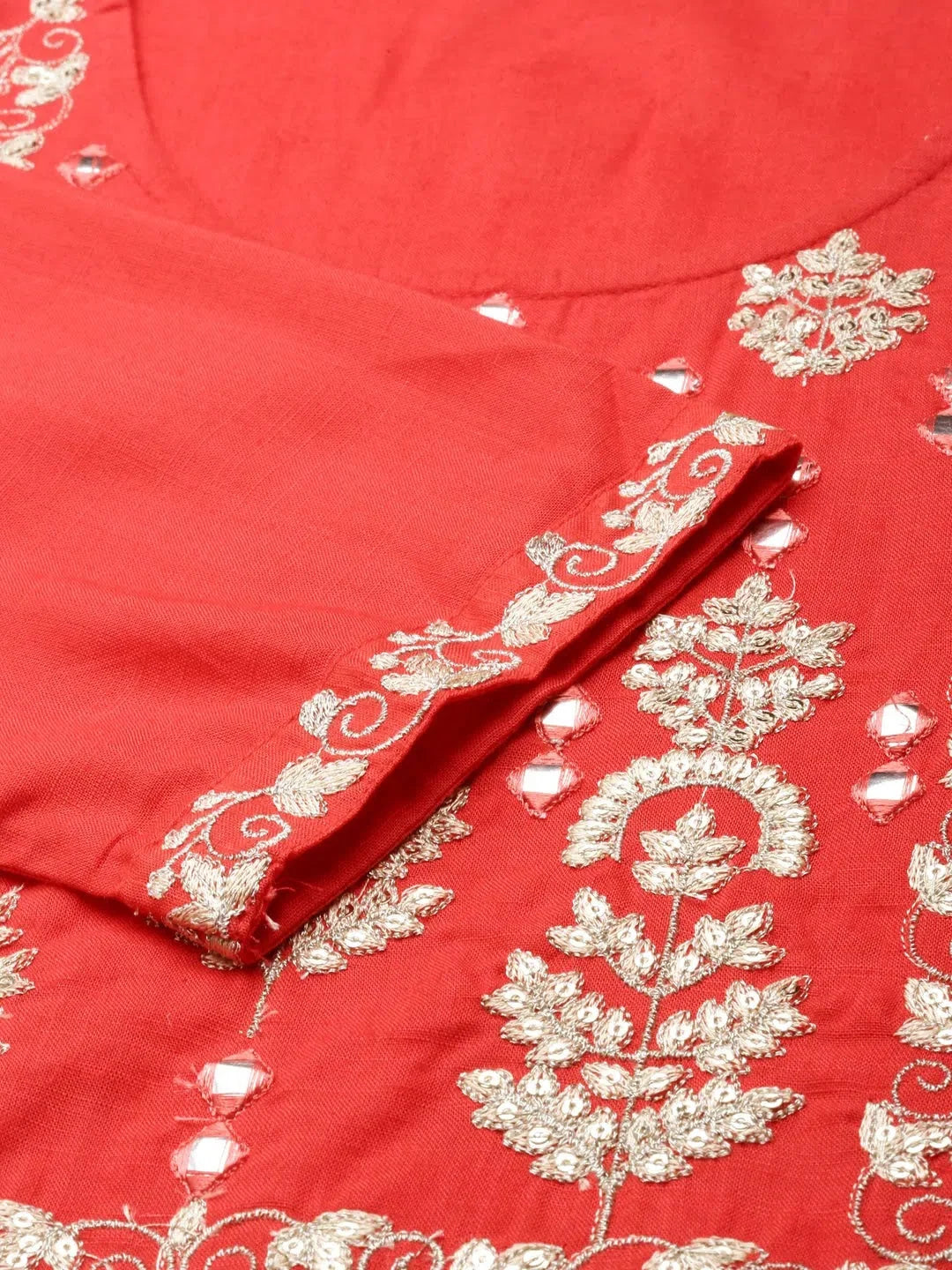 Coral Cotton Kurta - Women's Solid Indian Kurta Collection