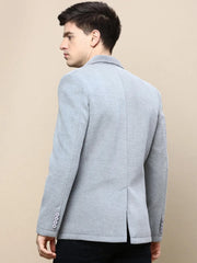 Men Grey Solid Casual Blazers-AR-41-Grey