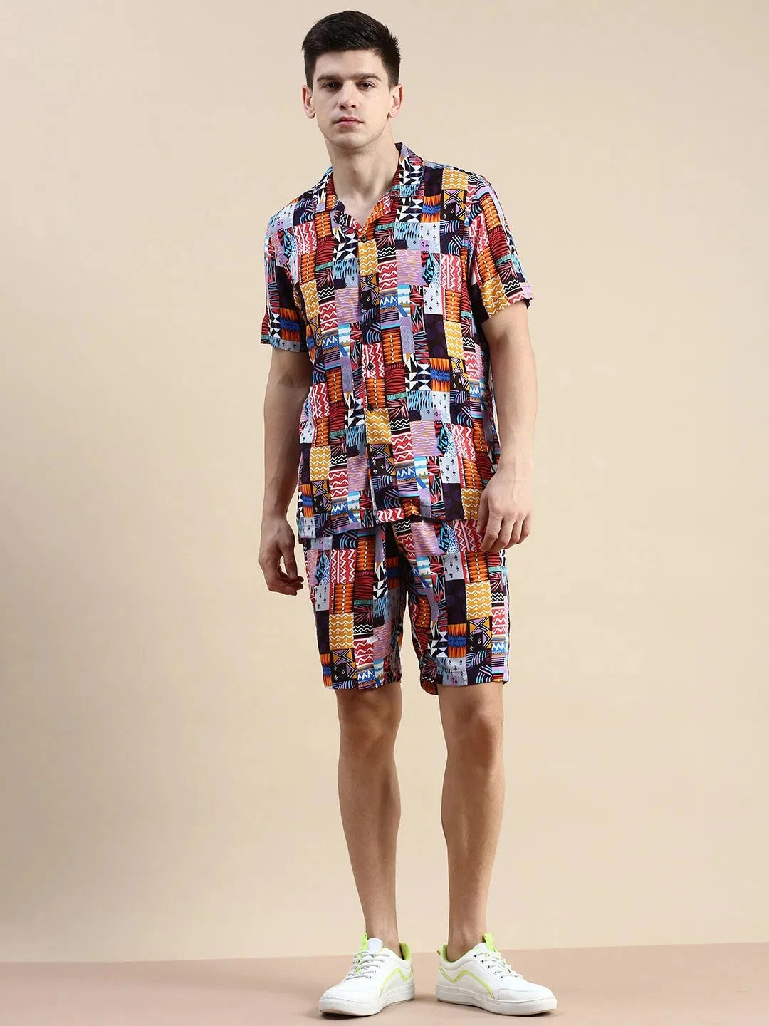 Multi Printed Casual Co ord Sets Men - Unique Beach Look