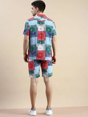 Men Multi Printed Casual Co ord Set-SEABREEZE-2112-Multi