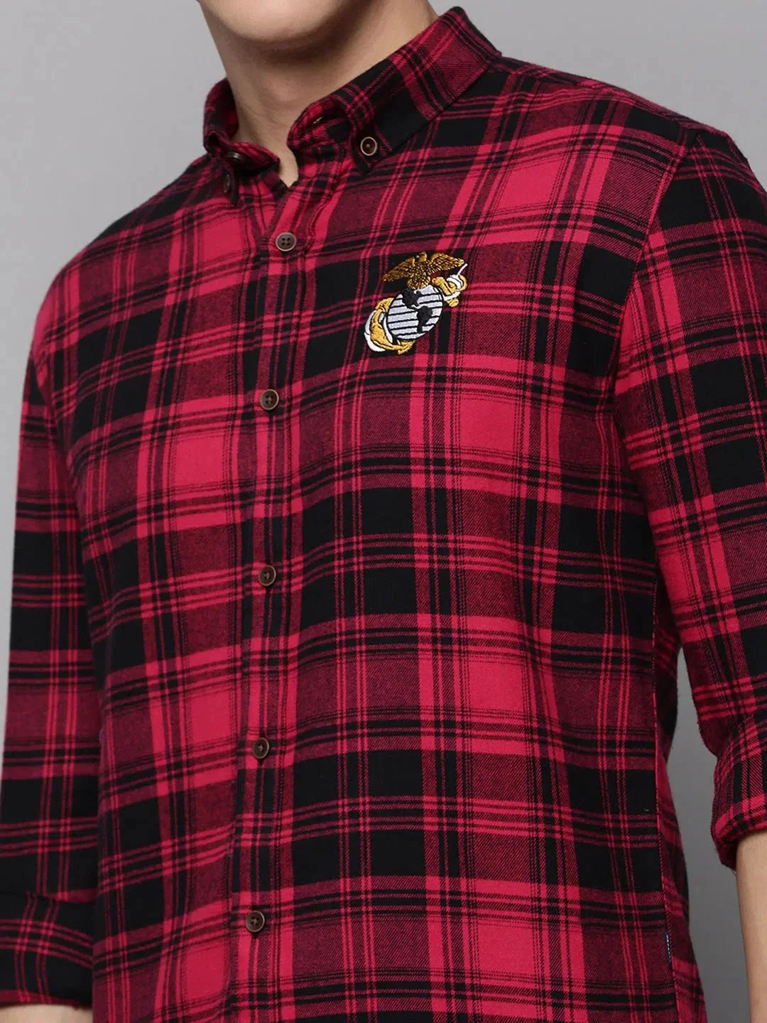 Purple Checked Mens Shirt - Casual Cotton Shirt | DesiQlo