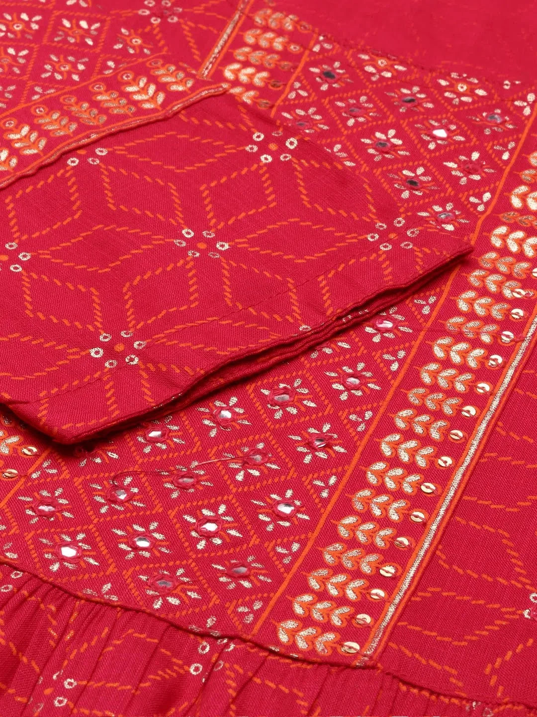 Pink Embroidered Indian Kurta for Women - DesiQlo Cotton Kurti